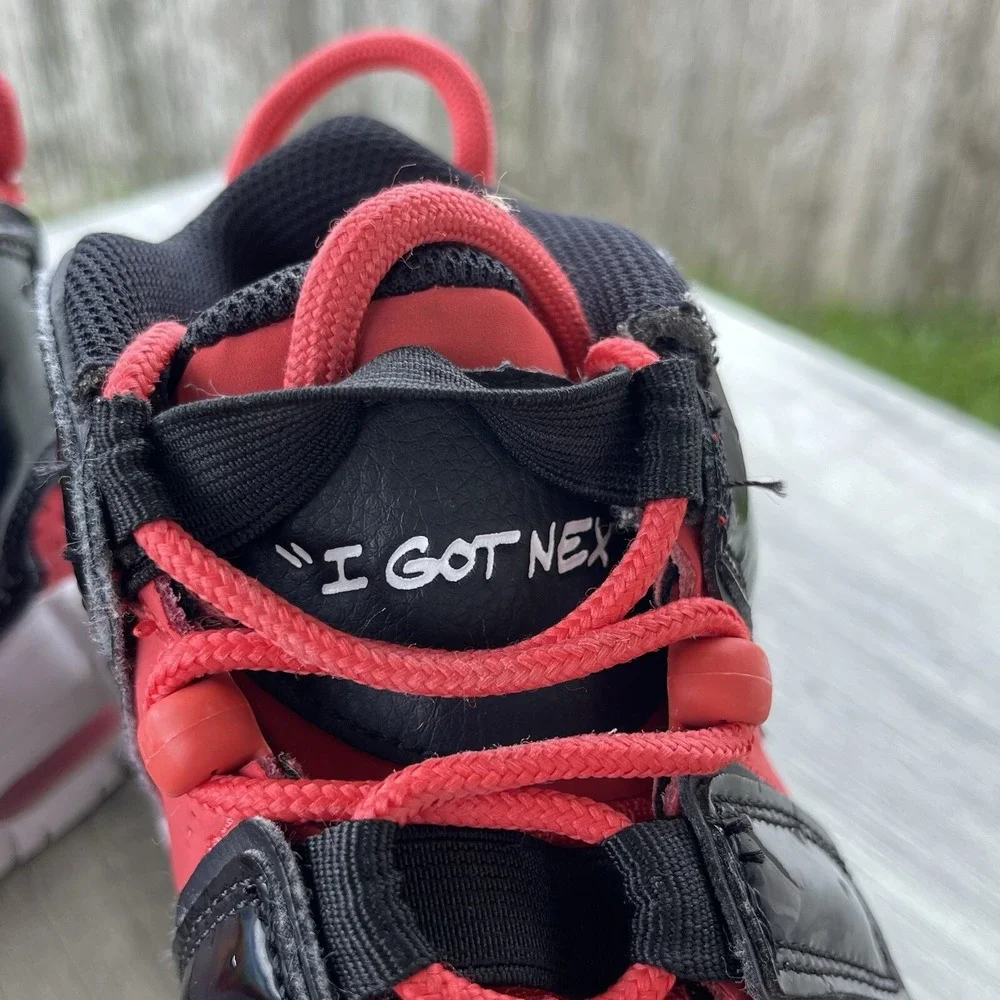 Nike Air More Uptempo Shoes Boys 6Y Red Black 